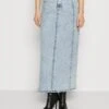 Gestuz Janice Long Skirt - Jupe Longue - Washed Mid Blue