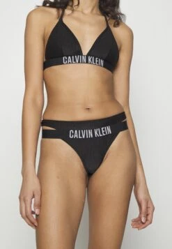 Calvin Klein Swimwear Thong Brazilian - Bas De Bikini - Black