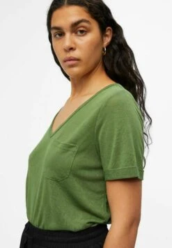 Object Objtessi S/S V-Neck Noos - T-Shirt Basique - Vineyard Green -Stradivarius Soldes ceaeda3cd067441dafb84c25c3e625f4