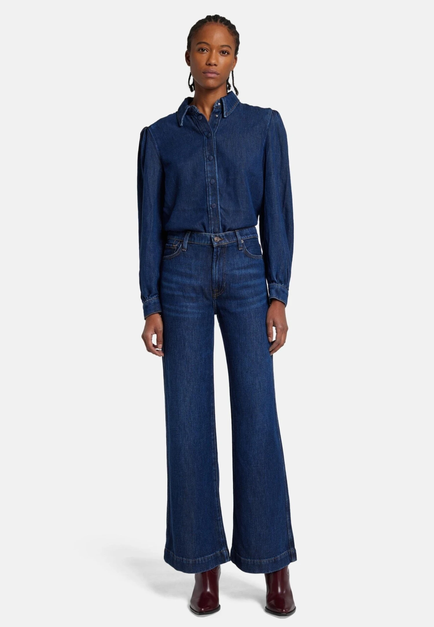 7 For All Mankind Modern Dojo Tailorless - Jean Flare - Dark Blue 4 7 For All Mankind Modern Dojo Tailorless - Jean Flare - Dark Blue – Image 2