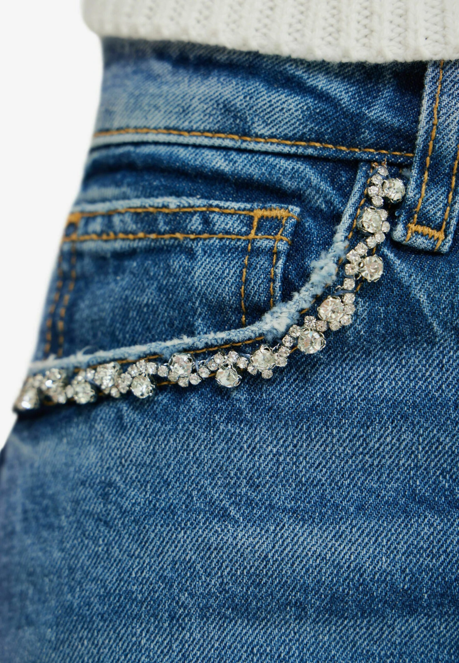 Desigual Rhinestone Detailtraight - Jean Droit - Blue 7 Desigual Rhinestone Detailtraight - Jean Droit - Blue – Image 5