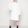 Solid Shirtdress - Robe Chemise - Optic White