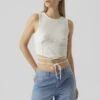 Vero Moda Vmcamma Crop - Débardeur - Snow White -Stradivarius Soldes db5e500de6ac4ef0864000de553c06d1