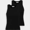Gina Tricot Nova Tank 2 Pack - Débardeur - Black