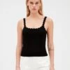CLAUDIE PIERLOT Mysa - Débardeur - Noir -Stradivarius Soldes dc67ee8f8e844e209fd87fb39753cd61