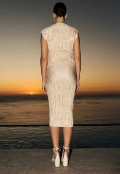 Next Co Ord Plisse Fitted Midi Standard - Jupe Crayon - Champagne Gold -Stradivarius Soldes de93e07078f14f6f8ef2f5e94f4284b2