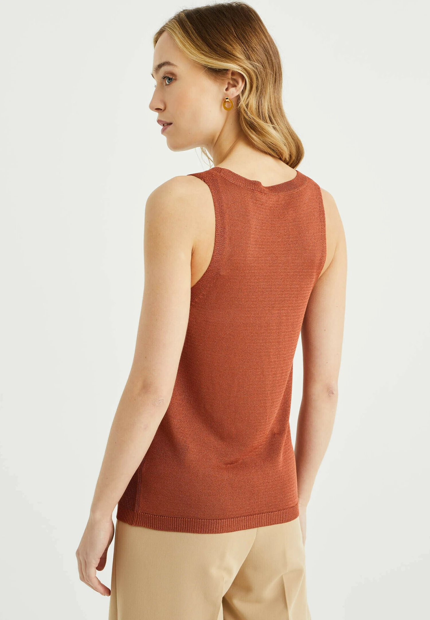 WE FASHION Met Opengewerkt Dessin - Débardeur - Brown 5 WE FASHION Met Opengewerkt Dessin - Débardeur - Brown – Image 3