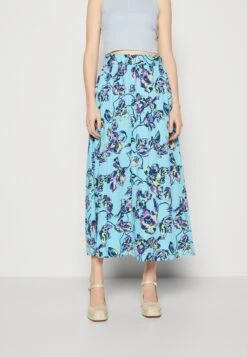 YAS Hw Ankle Noos - Jupe Plissée - Blue