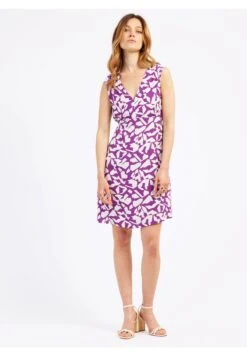 Sleeveless Printed Short Milanie - Robe De Jour - Kerry Violine