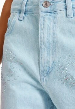 BERSHKA With Rhinestone Hearts - Jean Flare - Light Blue -Stradivarius Soldes e108a14609de48bba7c56dcf024a159c