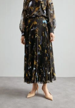 Erdem Midi Length Skirt - Jupe Plissée - Cecilia Birds Black