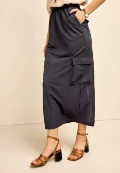 Next Cargo Drawstring Waist - Jupe Longue - Charcoal Grey