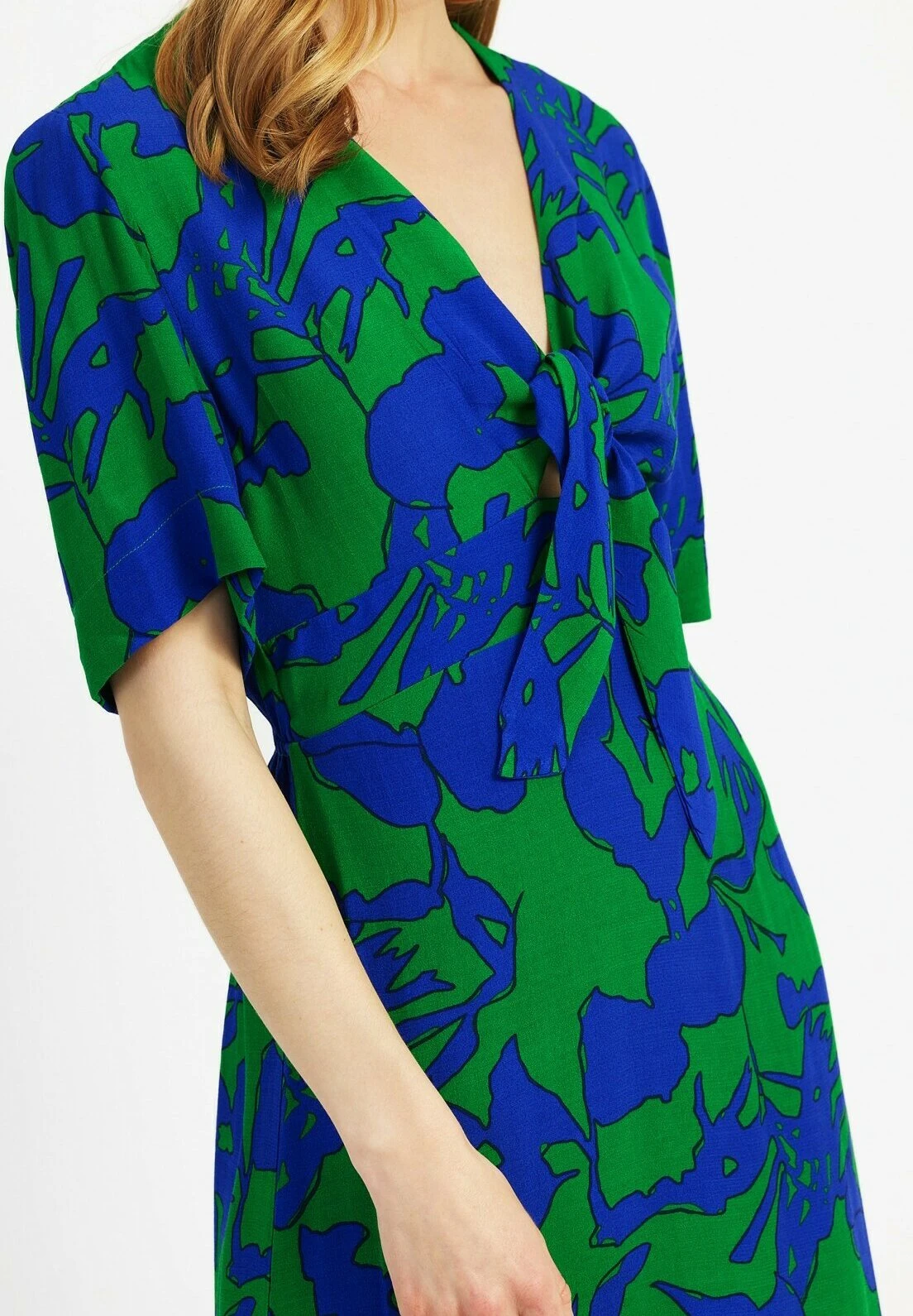 Moritz Printed With Tie - Robe De Jour - Green 5 Moritz Printed With Tie - Robe De Jour - Green – Image 3