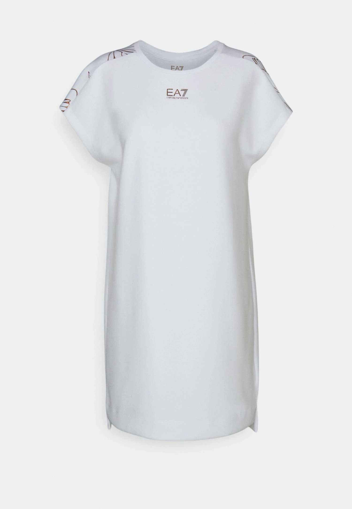 EA7 Emporio Armani Dress - Robe En Jersey - White/Gold 6 EA7 Emporio Armani Dress - Robe En Jersey - White/Gold – Image 4