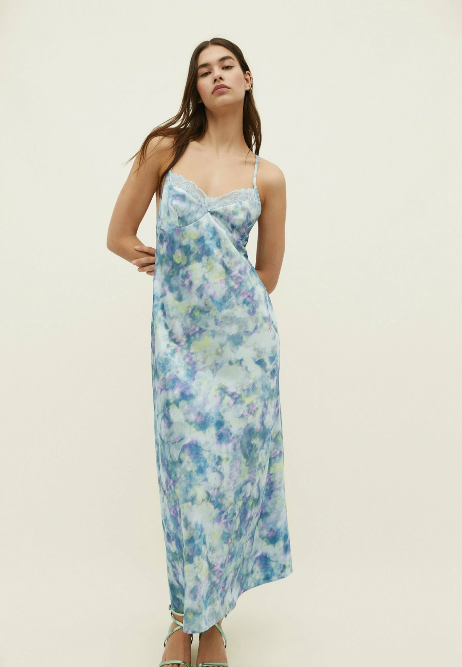 Stradivarius Robe Longue - Blue 3 Stradivarius Robe Longue - Blue