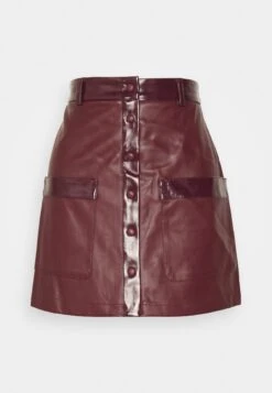 Staud Paper Skirt - Minijupe - Plum -Stradivarius Soldes e9039342f6764fbeb2a6b53e50cc6115