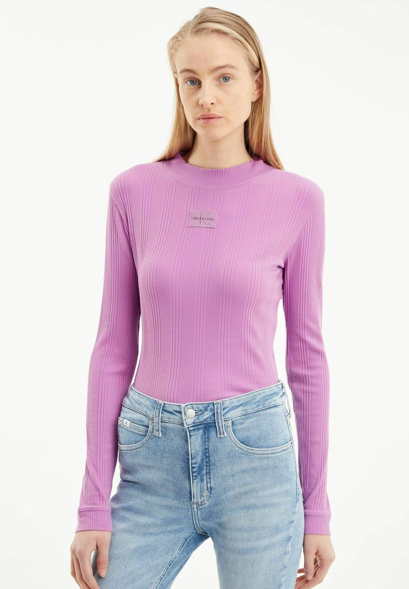 Calvin Klein Jeans Badge - T-Shirt À Manches Longues - Pink 3 Calvin Klein Jeans Badge - T-Shirt À Manches Longues - Pink