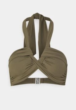 Seafolly Collective Halter Bandeau - Haut De Bikini - Dark Olive