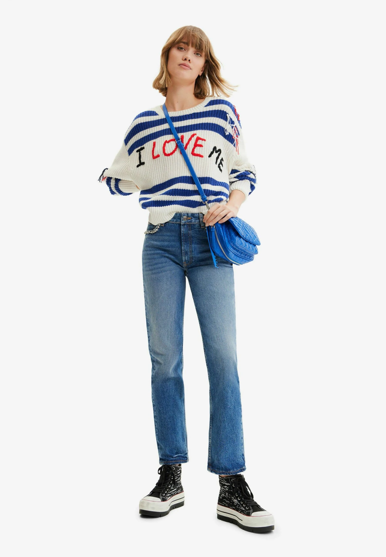 Desigual Rhinestone Detailtraight - Jean Droit - Blue 4 Desigual Rhinestone Detailtraight - Jean Droit - Blue – Image 2