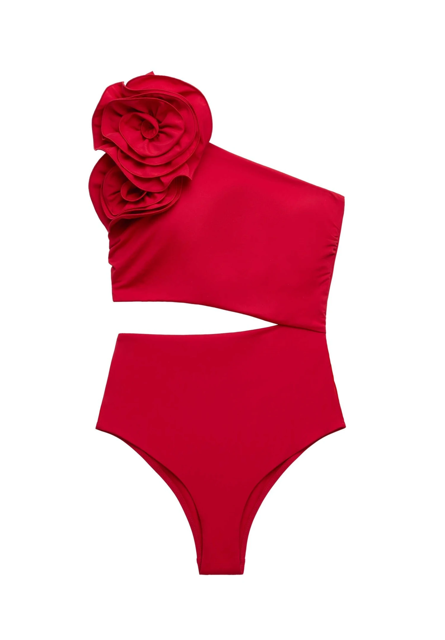 Oysho Floral Asymmetric - Maillot De Bain - Red 11 Oysho Floral Asymmetric - Maillot De Bain - Red – Image 9