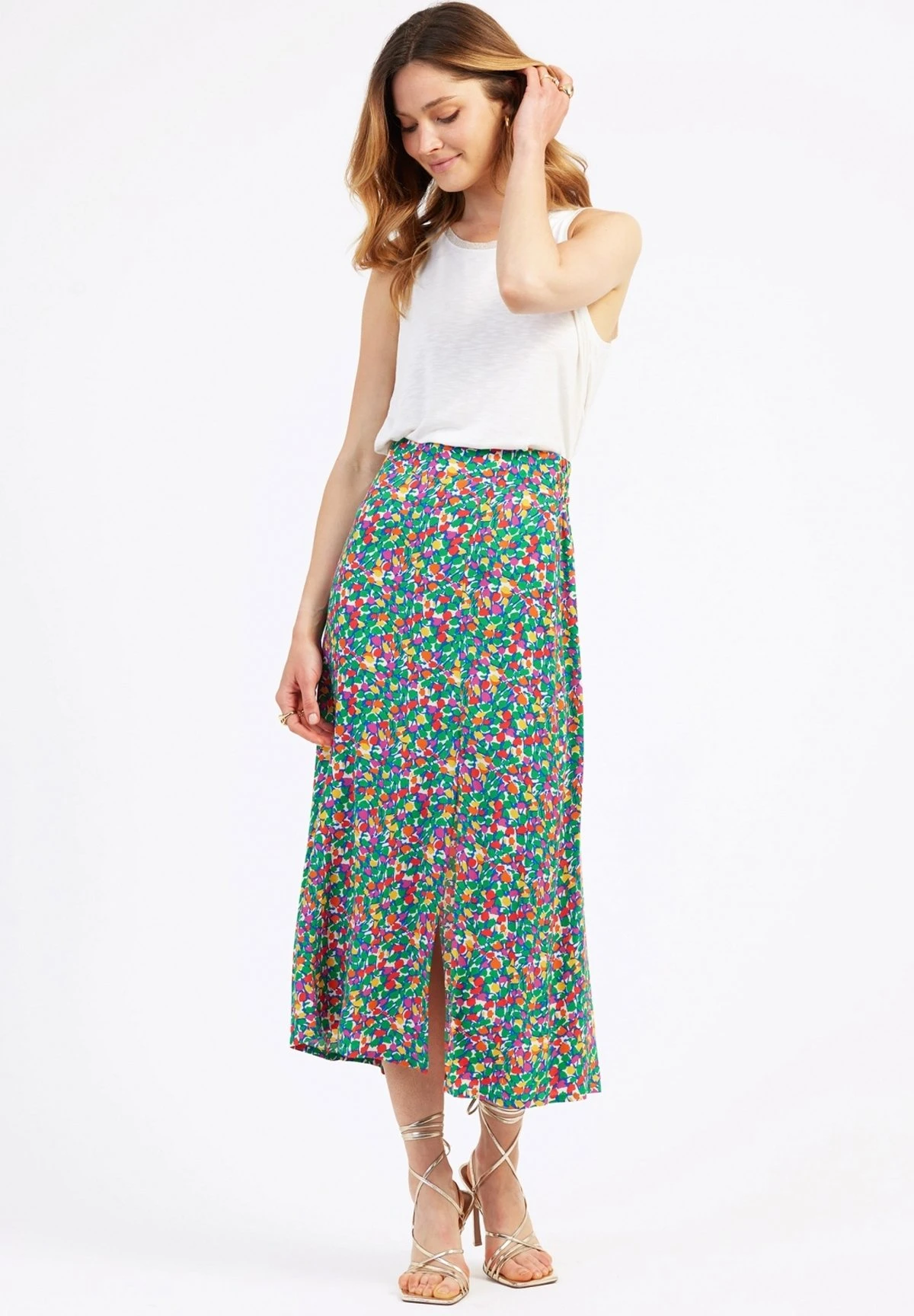 Ginny Printed - Jupe Longue - Cassia Vert 4 Ginny Printed - Jupe Longue - Cassia Vert – Image 2