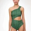 Oysho Asymmetric - Maillot De Bain - Neon Green