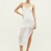 Stradivarius Strappy - Robe Longue - White -Stradivarius Soldes f4c63a7d78624fa6b5898fe010da2e34