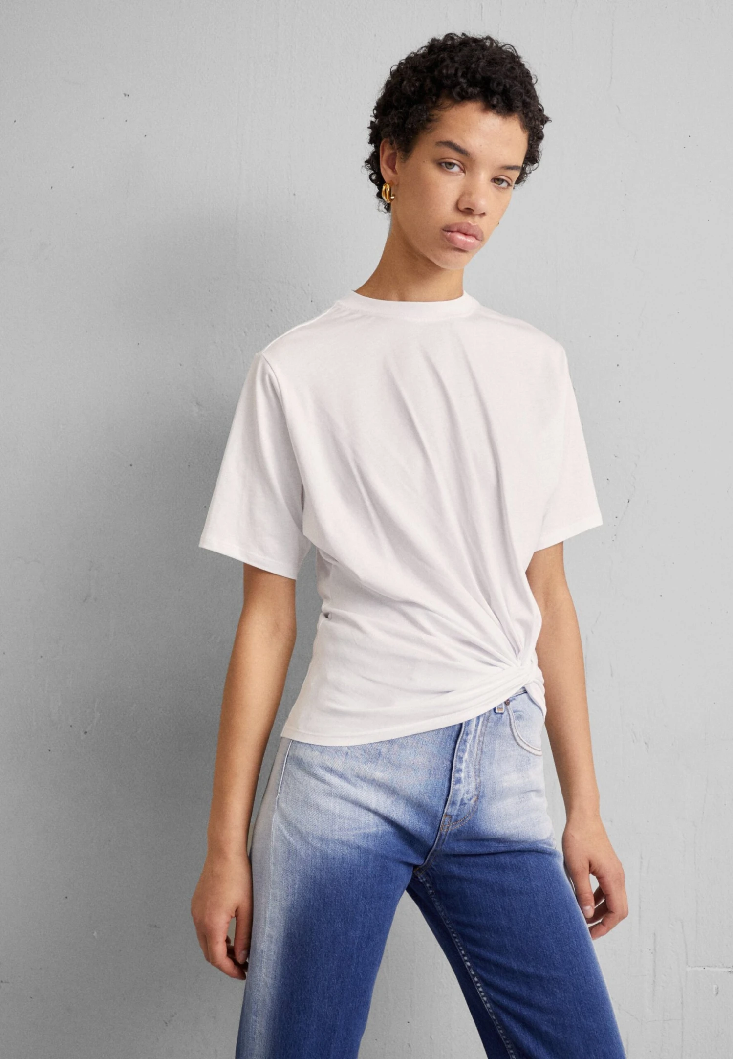 Victoria Beckham Knot Detail Tee - T-Shirt Basique - White 3 Victoria Beckham Knot Detail Tee - T-Shirt Basique - White