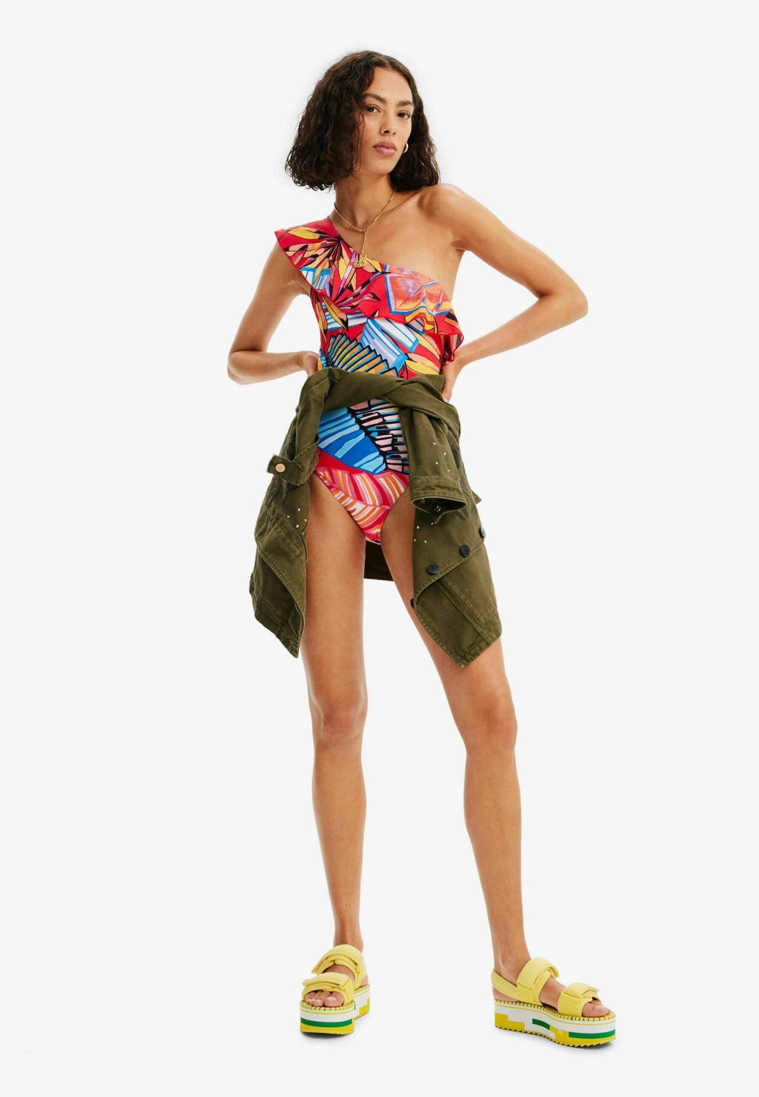 Desigual Asymmetric Strap Swimsuit - Maillot De Bain - Orange 4 Desigual Asymmetric Strap Swimsuit - Maillot De Bain - Orange – Image 2