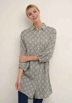 Kaffe Kasomia 3/4 - Robe Chemise - Graphic Black Regatta Print