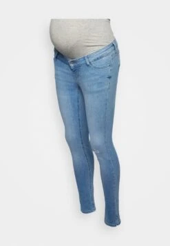 ONLY MATERNITY Olmblush Mid Longer Slit - Jeans Skinny - Medium Blue Denim -Stradivarius Soldes ff65c00f4d7540b0b388afa678937377